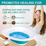 Sitz Bath for Toilet - Sitz Bath for Hemorrhoids - Foldable Sitz Bath for Postpartum Care, Designed for Perineum Soaking, Hemorrhoid, and Anal Inflammation Treatment