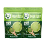 Kuli Kuli Moringa Oleifera Organic Leaf Powder & Green Smoothie, 100% Pure USDA Certified & Non-GMO Moringa Powder, Great with Smoothies, Tea, and Food, 2 Pack