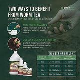 Worm Tea for Gardening Soil, Worm Tea Fertilizer Liquid - Worm Castings, Earthworm Casting Manure Fertilizer - Earthworm Tea Worm Castings - PetraTools Worm Casting Concentrate (1 Gal)