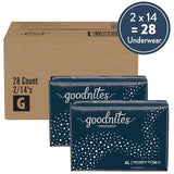 Goodnites Girls' Nighttime Bedwetting Underwear, Size Extra Large (95-140+ lbs), 28 Ct (2 Packs of 14), Packaging May Vary