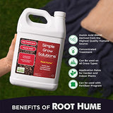 Simple Lawn Solutions Root Hume- Simple Grow Solutions - Concentrated Humic Acid - Liquid Carbon - Simple Grow Solutions- Natural Lawn & Garden Treatment - Plant Food Enhancer- Turf Grass Soil Conditioner (1 Gallon)