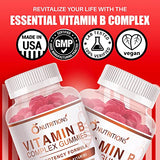 O NUTRITIONS Vitamin B Complex Vegan Gummies with Vitamin B12, B7 as Biotin, B6, B3 as Niacin, B5, B6, B8, B9 as Folate for Stress, Energy and Healthy Immune System-Prenatal Vitamins (2 Pack)