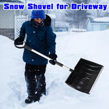 Snow Shovel, Snow Shovel for Driveway, Large Portable Ergonomic Snow Shovel with D-Grip Handle and Metal Blade Edge, 48-Inch Detachable Snow Shovel for Car, Truck, Garden, Camping