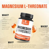 12% Purified Magnesium L-Threonate Capsules - 1500 Mg - 120 Capsules - Providing 180mg Elemental Magnesium L-Threonate