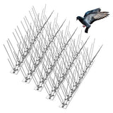 REMIAWY Bird Spikes for Pigeons Small Birds Cat, 15 Feet Anti Bird Spikes Stainless Steel Bird Deterrent Spikes 14 Strips