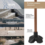 KINGGEAR Adjustable Cane for Men & Women - Lightweight & Sturdy Offset Walking Stick (Bronze)