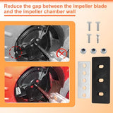 Cenipar 3/8" SnowBlower Impeller Modification Kit-3-Blade Universal-for Modifies 2-Stage Machine, Improve Efficiency of The Snow Blower(3)