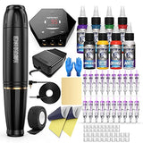 Wormhole Tattoo Pen Kit Cartridge Tattoo Machine for Beginners Rotary Tattoo Pen Type Machine Kit Complete Tattoo Supplies WTK070