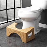 Squatty Potty The Original Toilet Stool - Bamboo Flip, 7" and 9" Adjustable Heights, Brown - Improve Bathroom Posture and Comfort