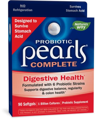 Nature's Way Probiotic Pearls Complete, Digestive Balance and Colon Health Support* Supplement for Men and Women , 90 Softgels