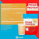 Equip Foods Prime Protein - Grass Fed Beef Protein Powder Isolate - Paleo and Keto Friendly, Gluten Free Carnivore Protein Powder - Salted Caramel, 1.47 Pounds - Helps Build and Repair Tissue