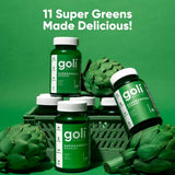 Goli SuperGreen Vitamin Gummy - 60 Count - Essential Vitamins and Minerals - Plant-Based, Vegan, Gluten-Free & Gelatin Free - Health from Within, Pack of 1