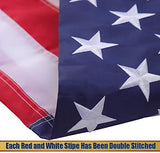 TNS This 4x6 FT Outdoor Embroidered American Flag is the most Durable, Luxury Embroidered Star with Brightly Colored Brass Grommets(4×6 FT)…