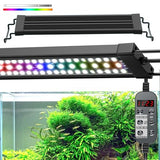 Full Spectrum LED Aquarium Light for Planted, 24/7 Programmed & D/N Timer Fish Tank Light for Grow, Auto On Off HD Brightness Dimmable 8 Color RGB Mode 5-10 Gallon Aquarium Lights,12-18 inch 12W