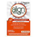 Align Probiotic, Pro Formula, Probiotics for Women and Men, Daily Probiotic Supplement, Helps Soothe Occasional Abdominal Discomfort & Bloating*, #1 Doctor Recommended Brand‡, 63 Capsules
