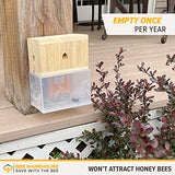 Bee Warehouse - Carpenter Bee Trap - Wood Boring Bee Trap - Unique Catch & Release Outdoor Carpenter Bee Trap - Includes Hanging Hardware & 5 Bee Dams