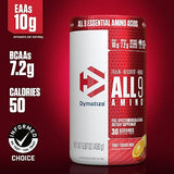 Dymatize All9 Amino, 7.2g of BCAAs, 10g of Full Spectrum Essential Amino Acids Per Serving for Recovery and Muscle Protein Synthesis, Fruit Fusion Rush, 30 Servings, 15.87 Ounce