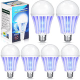 Qualirey 6 Pcs Bug Zapper Light Bulb Bulk 2 in 1 Electronic Mosquito Killer Lamp LED Light for Fruit Flies Bug Fly Insect Mosquito Control, Suitable for Indoor Entryway Patio Doorway Corridor(6 Pcs)
