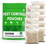 SUAVEC Pest Control Pouches, Rodent Repellent, Mouse Repellents, Peppermint Oil Mice Repellent, Rat Deterrent, Repel Rodents, Roach, Ant, Mosquito, Spider, Moths & Other Pest Repellent-10 Pouches