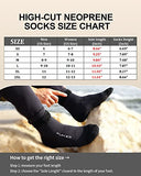 XUKER Neoprene Socks 3mm, Sand Beach Volleyball Soccer Socks Water Shoes Diving Boots Men Women for Swimming Surfing Snorkeling Fishing Wading Kayaking Hiking Rafting, Flatlock High Cut