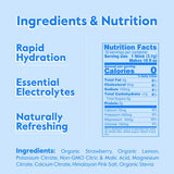 Nectar Hydration Packets - Electrolytes Powder Packets - No Sugar or Calories - Organic Fruit Liquid Daily IV Hydrate Packets for Hangover & Dehydration Relief & Rehydration (Strawb. Lemon 18 Pack)