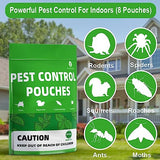 SUAVEC Pest Control Pouches, Rodent Repellent, Peppermint Mouse Repellent, Repel Rodents, Mouse, Mice, Rats, Ant, Roach, Moths & Other Pest, Indoor Mice Repellent, Mosquito Repellent- 8 Pouches