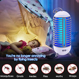 METERO Bug Zapper, Mosquito Zapper Led Light 2 in 1 for Outdoor and Indoor, Wireless Electric Bug Zappers Battery Powered Rechargeable, Insect Fly Traps Fly Zapper for Home Backyard Camping Patio