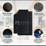 Sierra Concepts 2-Pack Front Door Mat - Large 36 x 24 Welcome Indoor Outdoor Entryway Mats for Shoe Scraper, Ideal for Inside Outside High Traffic Area, Steel Gray