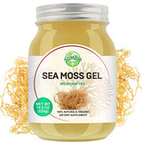 Sea Moss Gel, Organic Raw Flavored Irish Seamoss Gel Immune and Digestive Support Vitamin Mineral Antioxidant Supplements, Original 18.5oz