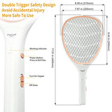 Faicuk Handheld Bug Zapper Racket Electric Fly Swatter (Champagne Pink)