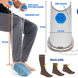 Upgrade Sock Aid - 2 Pack Socks Helper with Adjustable Cords, Easy on Sock Aid Tool with Ergonomic Soft Foam Round Handles for Elderly, Disabled, Pregnant, Diabetics-Sock Helper Aide Tool