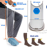 Upgrade Sock Aid - Socks Helper with Adjustable Cords, Easy on Sock Aid Tool with Ergonomic Soft Foam Round Handles for Elderly, Disabled, Pregnant, Diabetics-Sock Helper Aide Tool