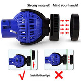 FREESEA Aquarium Circulation Pump Wave Maker Power Head with magnetic mount Suction (1600 GPH, Blue)