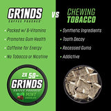 Grinds Coffee Pouches | 3 Cans of Mint Chocolate | Made in the USA | 18 Pouches Per Can | 1 Pouch eq. 1/4 Cup of Coffee (Mint Chocolate)