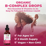 "MaryRuth Organics Vitamin B Complex with Biotin | 2 Month Supply | Liquid Vitamins for Hair Skin Nails | Energy Support Supplement | Vegan | Non-GMO | Gluten Free | 1 Fl Oz