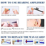 A Pair of CIC Digital Hearing Amplifier Invisible Ear Sound Amplifier ITC Hearing Amplifier Enhancer Wireless Portable For Adults Small and Tiny… (a pair red blue)