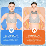 Neck Ice Pack Wrap, Cervical Ice Pack,Cervical Cold Compress Ice Packs for Neck Injuries, Reusable Cold Hot Therapy Adjustable Flexible Gel Ice Wrap for Neck Pressure,Surgery Pain Instant Relief