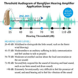 Banglijian Hearing Aid Rechargeable Ziv-201 Digital Noise Reduction and Feedback Cancellation Small Size (Two Units)