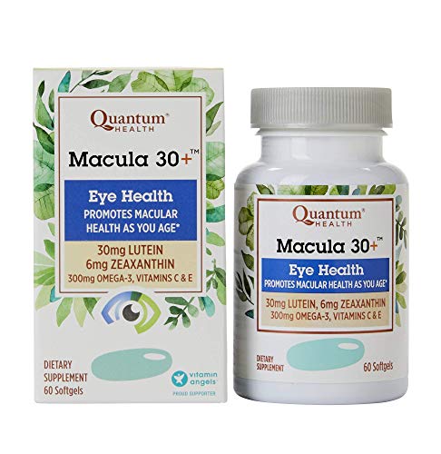 Quantum Health Macula 30+ Eye Care Supplement Promotes Macular & Retinal Health as You Age with Lutein Zeaxanthin Omega-3 Vitamins C & E Daily Nutrition for Women & Men - 60 Softgels