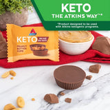 Atkins Keto Peanut Butter Cups, Naturally Flavored, Zero Grams Added Sugar, Gluten Free, 20 Count