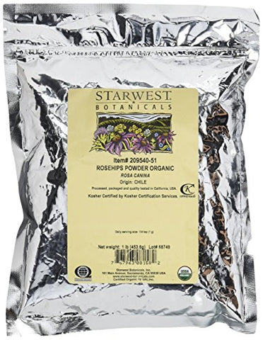 Starwest Botanicals Organic Rosehips Powder, 1 Pound