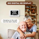 MRCHYDZ Clock with Day and Date for Elderly Large Display Digital Clock 5 Alarm 3 Medicine Reminders Dementia Clocks Digital Calendar Day Clocks Wall Clock Large Number Alarm Clocks 7 Inch White