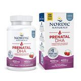 Nordic Naturals Prenatal DHA, Strawberry - 90 Soft Gels - 830 mg Omega-3 + 400 IU Vitamin D3 - Supports Brain Development in Babies During Pregnancy & Lactation - Non-GMO - 45 Servings