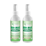 Lice and Bed Bug Spray, 2 Pack - 3 oz TSA Approved Travel Size – All Natural, Non Toxic, Child and Pet Safe - Odorless, Non Staining Flea and Tick Treatment – by Hygea Natural