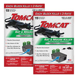 Tomcat Rat and Mouse Killer Child and Dog Resistant, Refillable Station, 2-Pack (2 Bait Stations Plus 30 Refills)