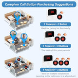 WiFi Caregiver Pager System Life Alert Systems for Seniors No Monthly Fee Call Bell for Patients at Home Fall Alert Devices for Elderly 3 SOS Call Button 1 Receiver(only Supports 2.4GHz Wi-Fi)