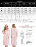 Long Nightgowns for Women Lace Neck Sleep Shirts Casual House Coat Button Down House Dresses Long Sleeve House Dress for Elderly Women Soft Cotton Hosptial Gowns Mumu Dresses Pink Floral M