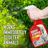 Rodent Stopper Mouse & Rat Repellent - Safe & Effective, All Natural Food Grade Ingredients; Repels Mice and Rats; Ready to Use, 32 oz. Trigger Spray Bottle