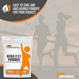 BULKSUPPLEMENTS.COM BCAA 2:1:1 Powder - Branched Chain Amino Acids. BCAA Powder, BCAAs Amino Acids Powder - Unflavored & Gluten Free, 6000mg per Serving - 167 Servings, 1kg (2.2 lbs)