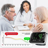 Blood Pressure Monitor Wrist Automatic BP Machine Adjustable Cuff 198 Memory Readings Large Backlit LCD Display with Carrying Storage Bag for Home Use